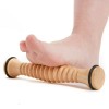 Natural Wood Ribbed Foot Massager Roller