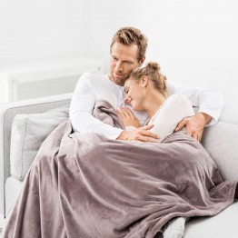 Luxury Taupe Electric Throw Overblanket