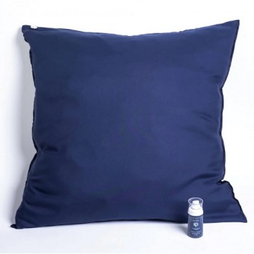 Blue Square Silk Pillowcase And Bergamot Mist